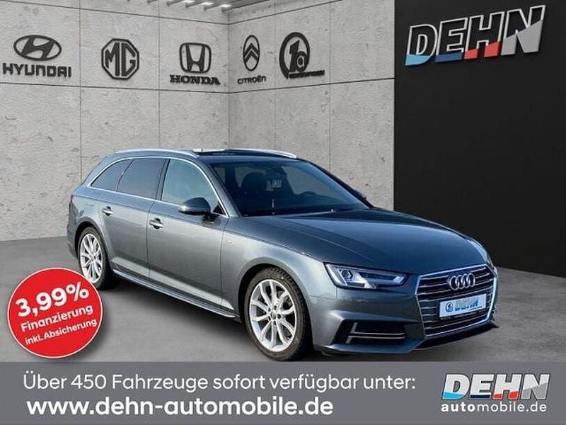 Monsungrau metallic (metallic) Gebraucht 2018 Audi A4 S-Line Kombi | 22.970 € (Fairer Preis) - Bild 1/4