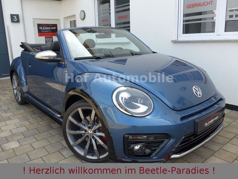 Blue silk metallic Gebraucht 2018 VW Beetle R-line Cabrio | 34.780 € - Bild 1/3
