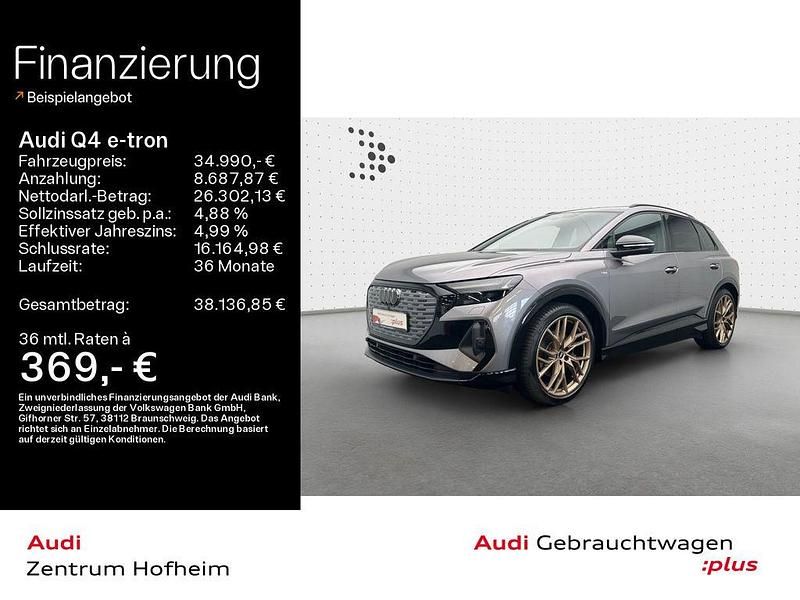 Taifungrau metallic Gebraucht 2021 Audi Q4 e-tron Ambiente SUV | 34.990 € - Bild 1/4