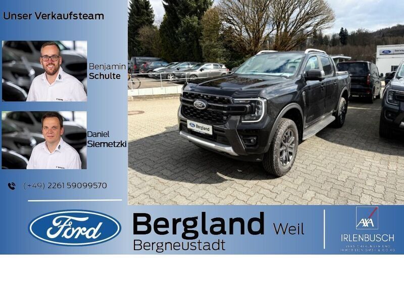 Agate black metallic schwarz Neu 2025 Ford Ranger Wildtrack Abholung | 55.480 € (Fairer Preis) - Bild 1/4