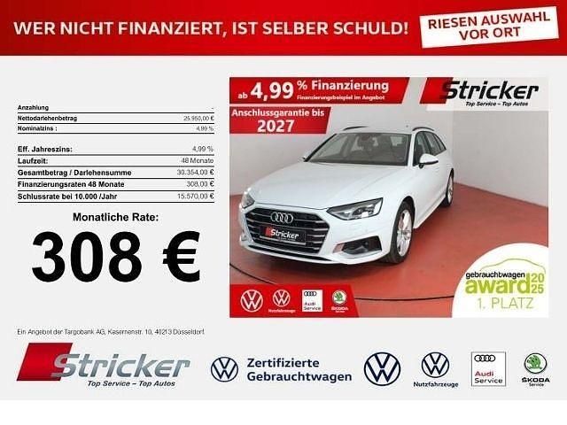 Gebraucht Audi A4 Advanced Plus 204 PS (150 kW) 2022 Gletscherweiß metallic (metallic) Kombi