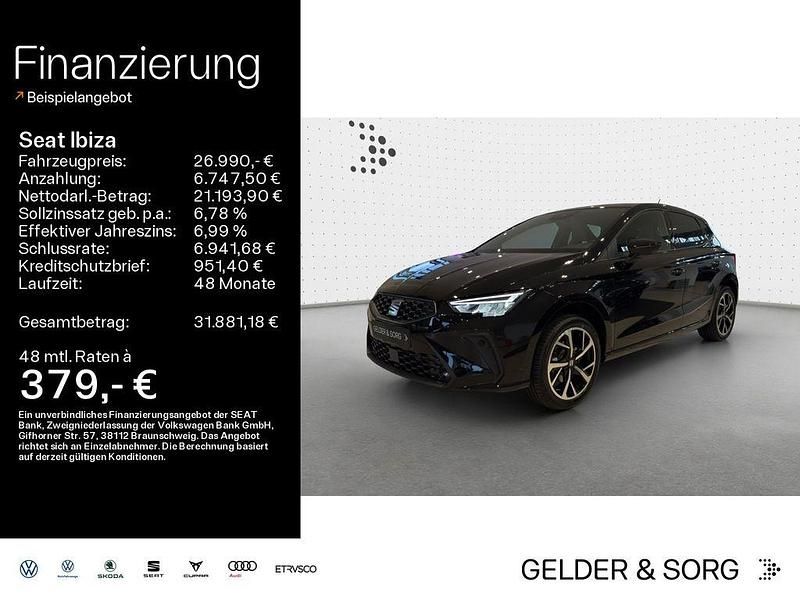 Midnight schwarz metallic Neu 2025 Seat Ibiza FR Kleinwagen | 26.990 € (Fairer Preis) - Bild 1/4