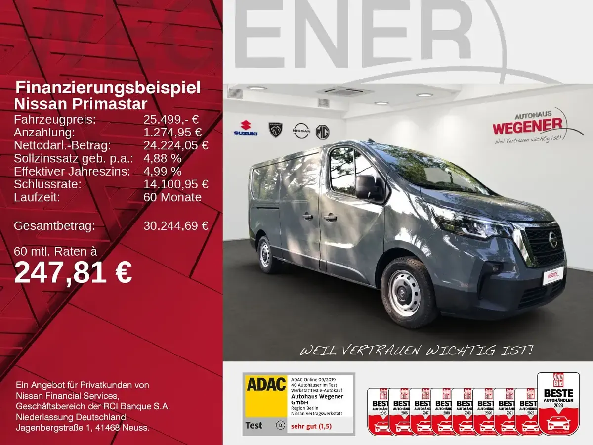 Gebraucht Nissan Primastar Tekna 150 PS (110 kW) 2023 Grau Van / Kleinbus