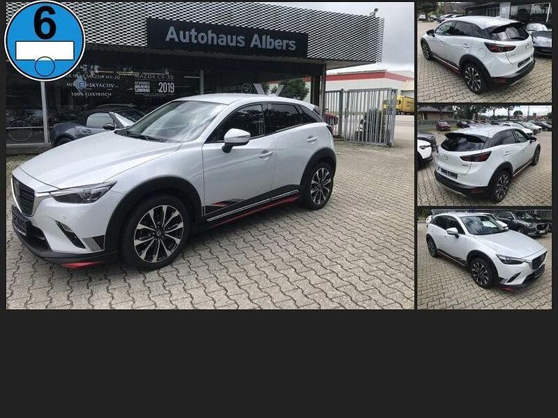 Mondsteinweiß metallic Gebraucht 2019 Mazda CX-3 Sports-Line SUV | 18.488 € (Etwas zu teuer) - Bild 1/4