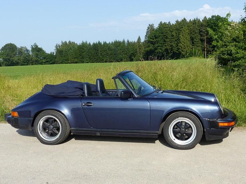 Blau Gebraucht 1986 Porsche 911 Carrera Cabriolet Cabrio | 55.000 € - Bild 1/4