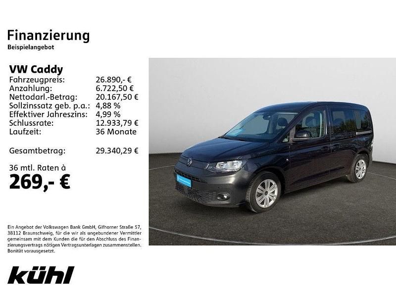 Gebraucht VW Caddy Basis 122 PS (89 kW) 2021 Starlight blue metallic Van / Kleinbus