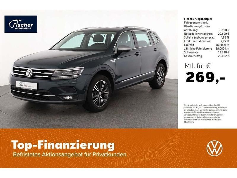 Gruen Gebraucht 2020 VW Tiguan Allspace Highline SUV | 29.480 € (Superpreis) - Bild 1/4
