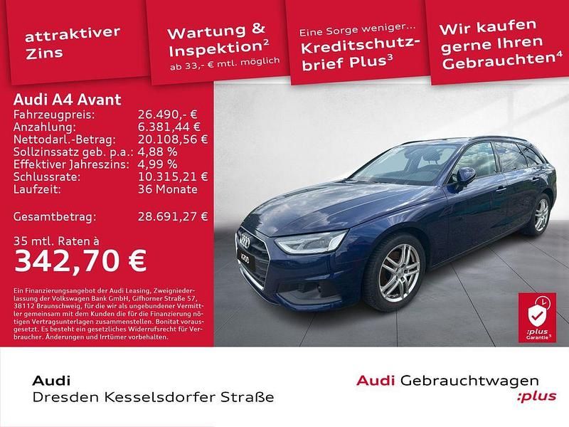 Blau Gebraucht 2021 Audi A4 Kombi | 26.490 € (Fairer Preis) - Bild 1/4