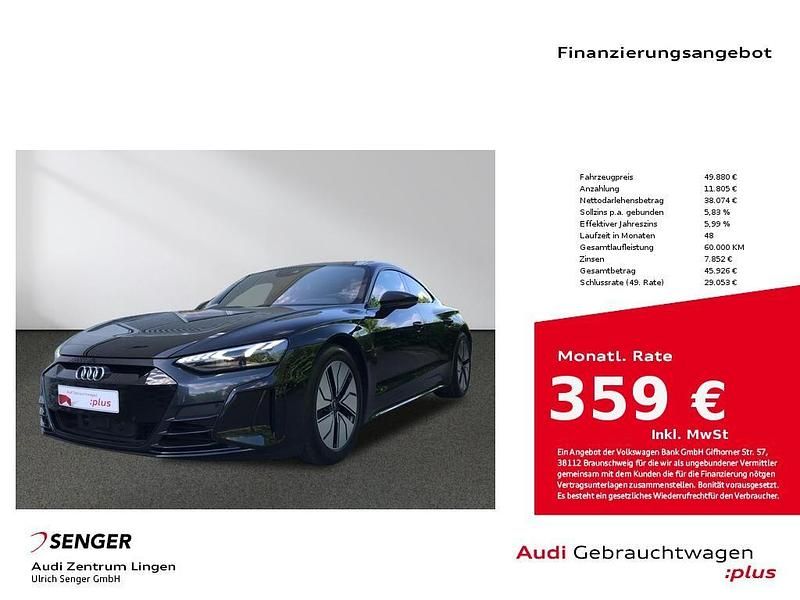 Mythosschwarz metallic Gebraucht 2021 Audi e-tron GT quattro Ambiente Limousine | 49.880 € (Fairer Preis) - Bild 1/4