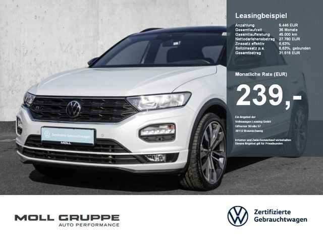 White silver metallic schwarz Gebraucht 2021 VW T-Roc Sport SUV | 27.650 € (Superpreis) - Bild 1/2