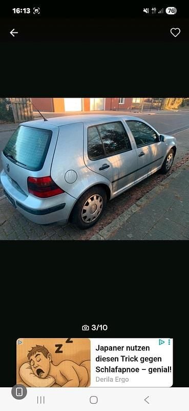 Silber Gebraucht 2001 VW Golf IV Kleinwagen | 500 € (Superpreis) - Bild 1/4