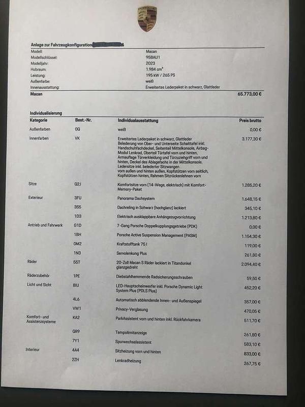 Gebraucht Porsche Macan 265 PS (194 kW) 2023 Weiß SUV