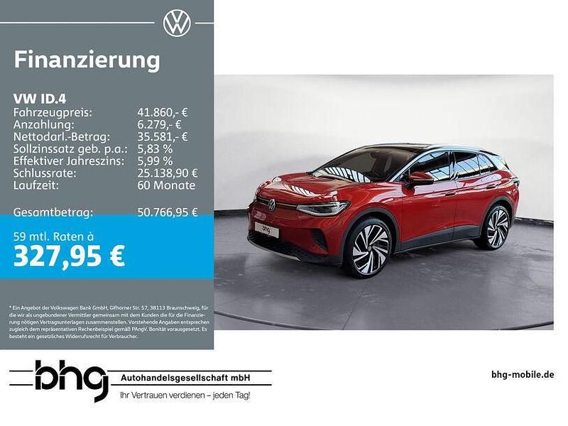 Kings red metallic/schwarz Gebraucht 2024 VW ID.4 Pro SUV | 41.860 € (Fairer Preis) - Bild 1/4