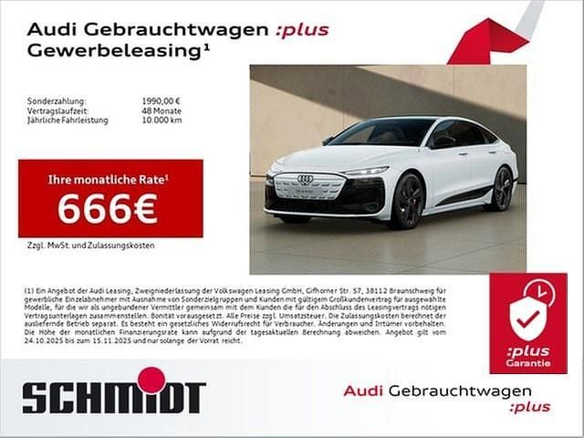 Gletscherweiß metallic Gebraucht 2025 Audi S6 e-tron Ambiente Limousine | 88.840 € (Fairer Preis) - Bild 1/4