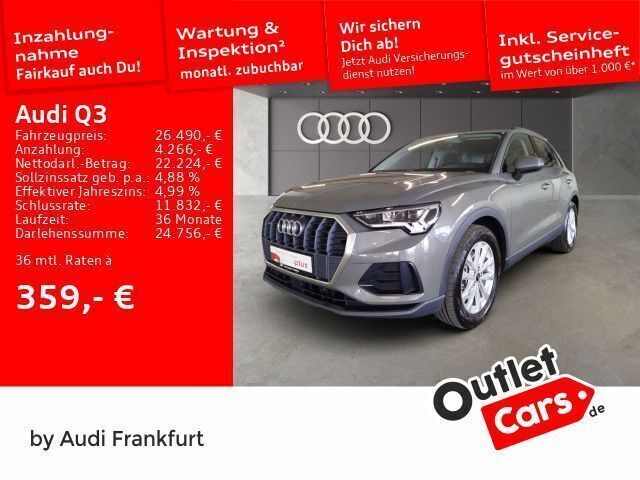 Chronosgrau metallic/chronosgr Gebraucht 2022 Audi Q3 Sport SUV | 26.490 € (Superpreis) - Bild 1/2