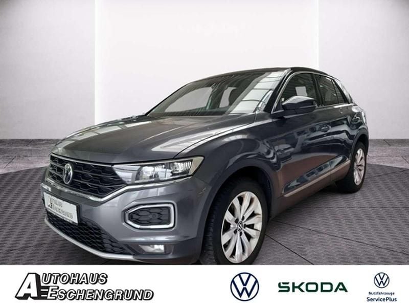 Indiumgrau metallic schwarz Gebraucht 2021 VW T-Roc Sport SUV | 23.889 € (Fairer Preis) - Bild 1/4