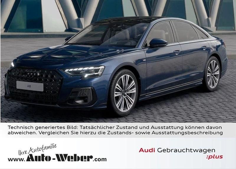 Blau Gebraucht 2023 Audi A8 S-Line Limousine | 75.580 € (Fairer Preis) - Bild 1/2