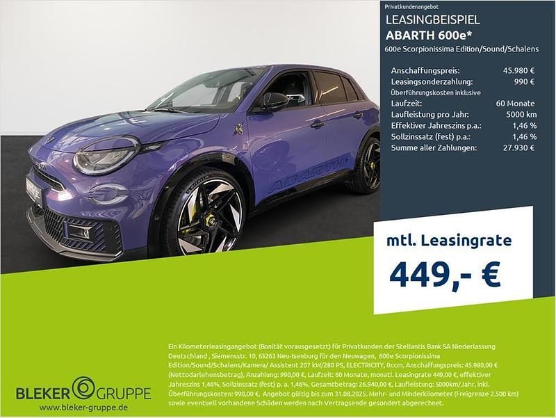 Hypnotic purple (194 Neu 2025 Abarth 600e Scorpionissima SUV | 45.980 € - Bild 1/3
