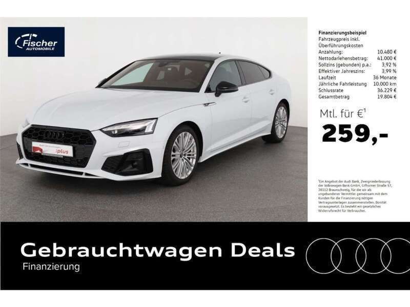 Weiss Gebraucht 2024 Audi A5 Sportback Business Limousine | 51.480 € - Bild 1/4