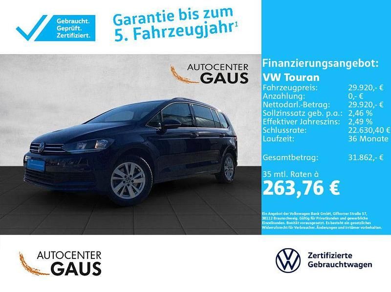 Blau Gebraucht 2024 VW Touran Comfortline Van / Kleinbus | 35.680 € (Teuer) - Bild 1/4