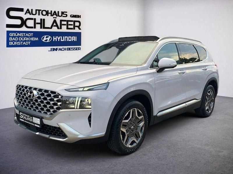 Glacier white / mic Gebraucht 2021 Hyundai Santa Fe Prime SUV | 33.480 € (Fairer Preis) - Bild 1/4