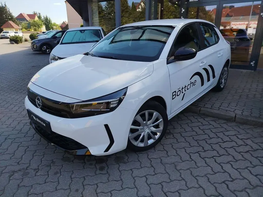 Gebraucht Opel Corsa Basis 75 PS (55 kW) 2024 Lack weiss banquise/typ aussenverkleidung spiegel flach standard Kleinwagen