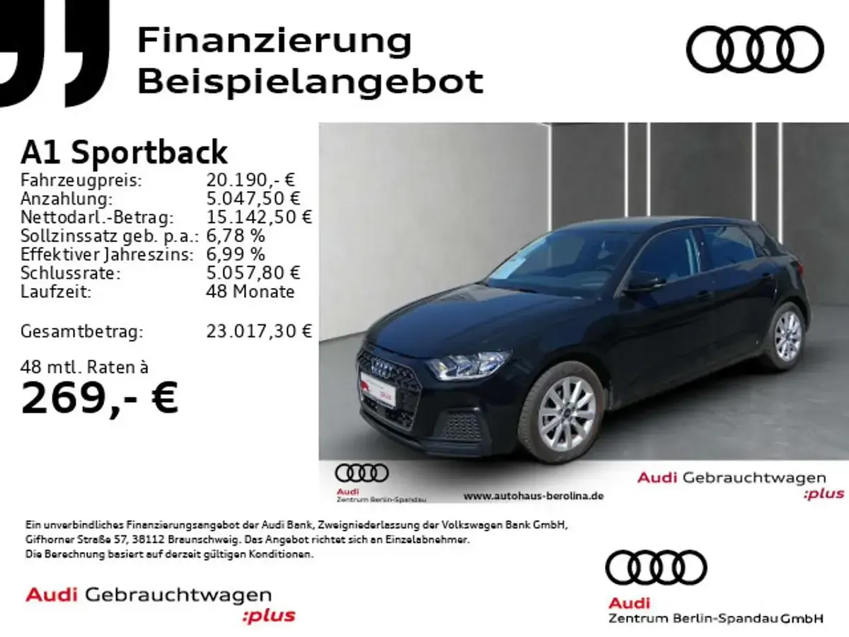 Gebraucht Audi A1 95 PS (69 kW) 2023 Mythosschwarz metallic SUV