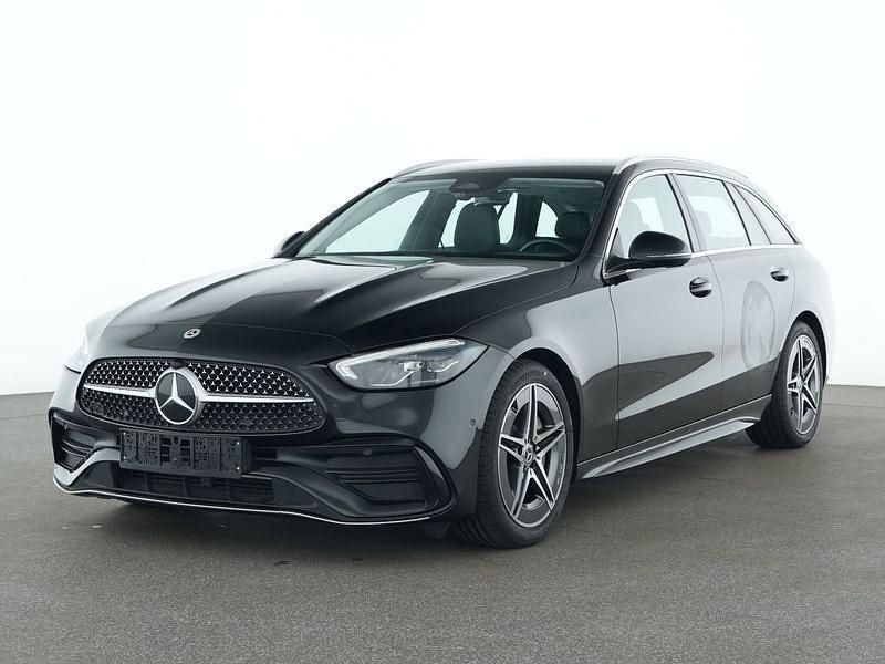 Metalliclack obsidianschwarz Gebraucht 2023 Mercedes C200 AMG Kombi | 33.900 € (Fairer Preis) - Bild 1/4