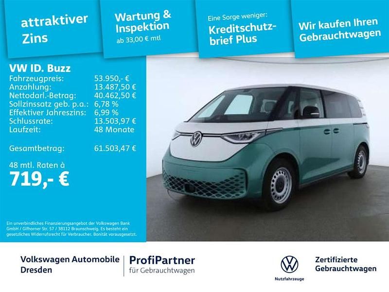 Candyweiß/bay leaf green meta Gebraucht 2025 VW ID. Buzz Goal Van / Kleinbus | 53.950 € (Superpreis) - Bild 1/4