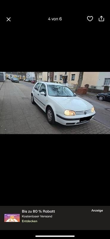 Weiß Gebraucht 1999 VW Golf IV Kleinwagen | 1.200 € (Guter Preis) - Bild 1/4