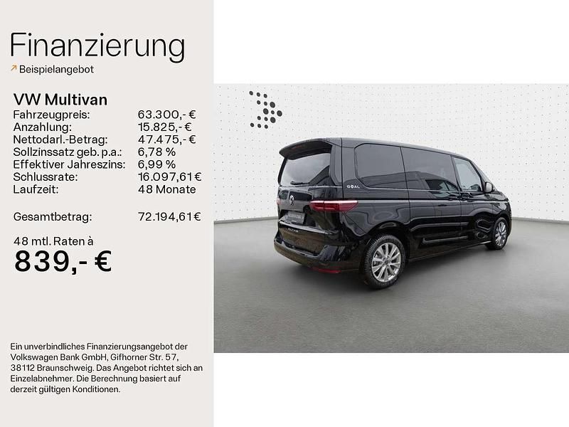 Neu VW Multivan Goal 150 PS (110 kW) 2025 Deep black perleffekt Van