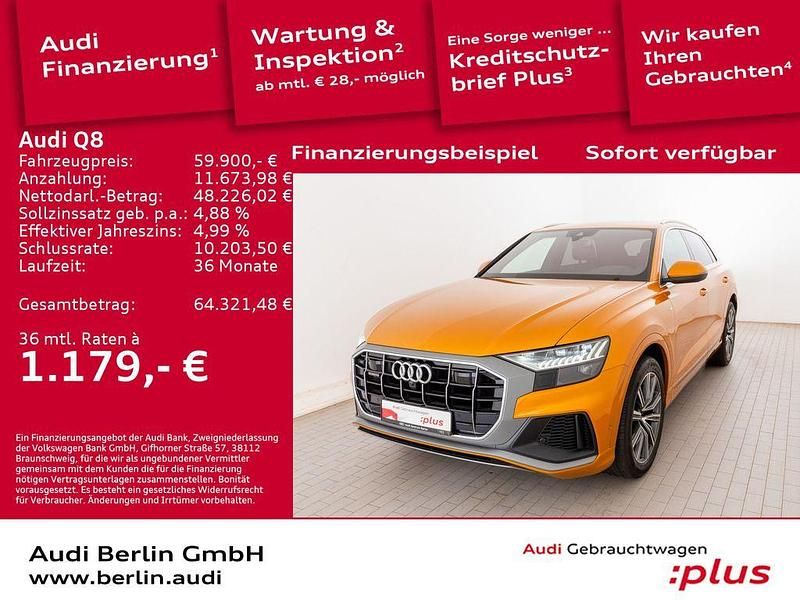 Drachenorange metallic Gebraucht 2019 Audi Q8 Ambiente SUV | 59.900 € (Etwas zu teuer) - Bild 1/3