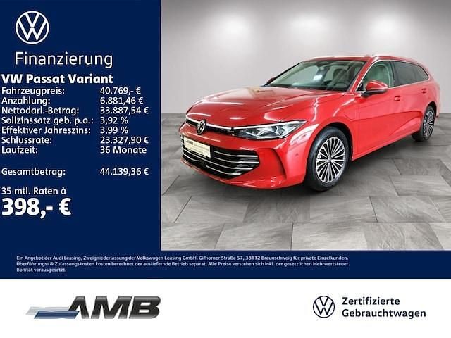 W0 chilirot metallic Gebraucht 2024 VW Passat Elegance Kombi | 39.970 € (Guter Preis) - Bild 1/3