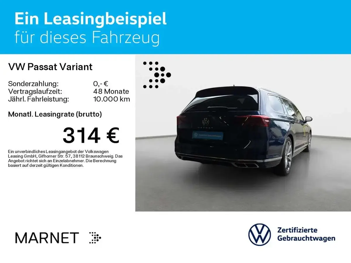 Gebraucht VW Passat Elegance 200 PS (147 kW) 2023 Aquamarinblau metallic Kombi