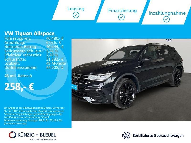 Deep black perleffekt Gebraucht 2024 VW Tiguan Allspace R-line SUV | 46.480 € (Teuer) - Bild 1/4