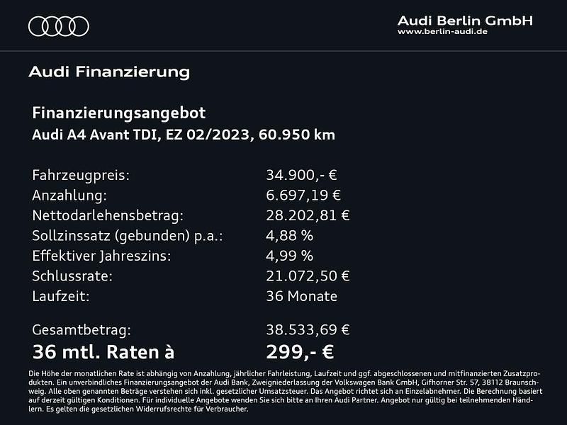 Gebraucht Audi A4 Ambiente 204 PS (150 kW) 2023 Manhattangrau metallic Kombi
