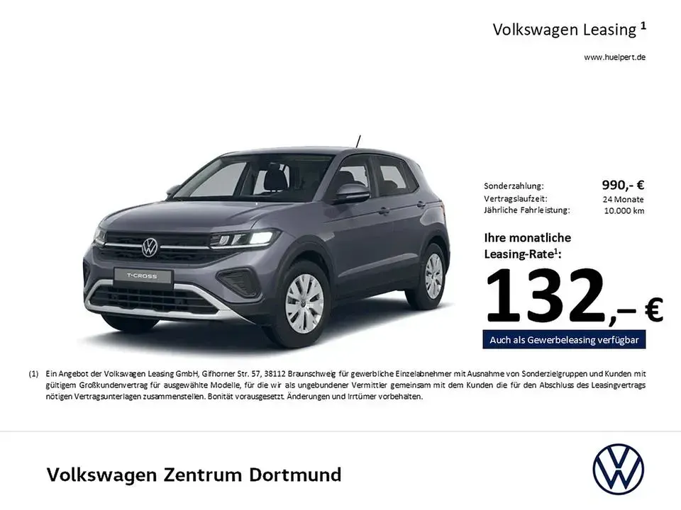 Gebraucht VW T-Cross 95 PS (69 kW) 2025 Grau SUV