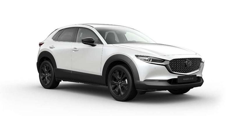 Weiß (arctic white (a4d)) Gebraucht 2024 Mazda CX-30 Homura-Line SUV | 24.940 € (Guter Preis) - Bild 1/2