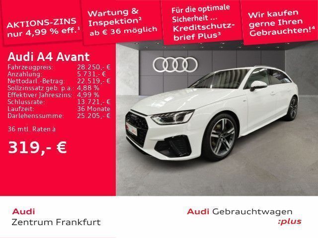 Ibisweiß Gebraucht 2021 Audi A4 S-Line Kombi | 29.850 € (Fairer Preis) - Bild 1/2
