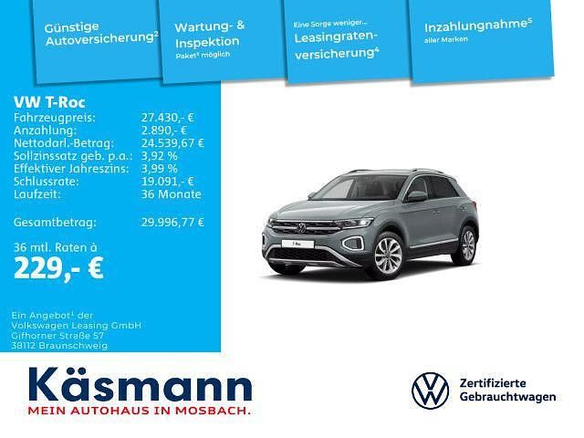 Petroleum blue metallic Gebraucht 2024 VW T-Roc Style SUV | 27.430 € (Guter Preis) - Bild 1/2