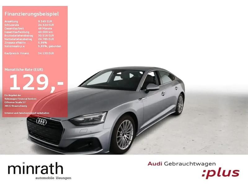 Silber Gebraucht 2024 Audi A5 Sportback Ambiente Limousine | 34.129 € - Bild 1/4
