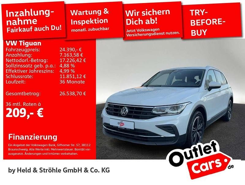 Gebraucht VW Tiguan Active 150 PS (110 kW) 2021 0r oryxwhite perlmutteffekt SUV