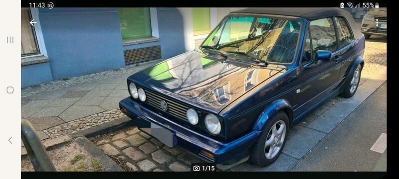 Blau Gebraucht 1993 VW Golf Cabriolet Cabrio | 10.500 € - Bild 1/4
