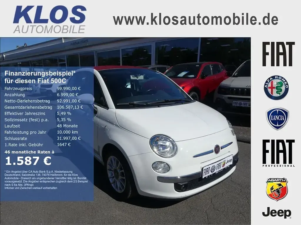 Gebraucht Fiat 500C Lounge 69 PS (50 kW) 2014 Cabrio