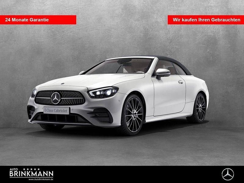 Manufaktur lack manufaktur opalithweiß bright Gebraucht 2021 Mercedes E450 AMG line Cabrio | 52.990 € (Superpreis) - Bild 1/4