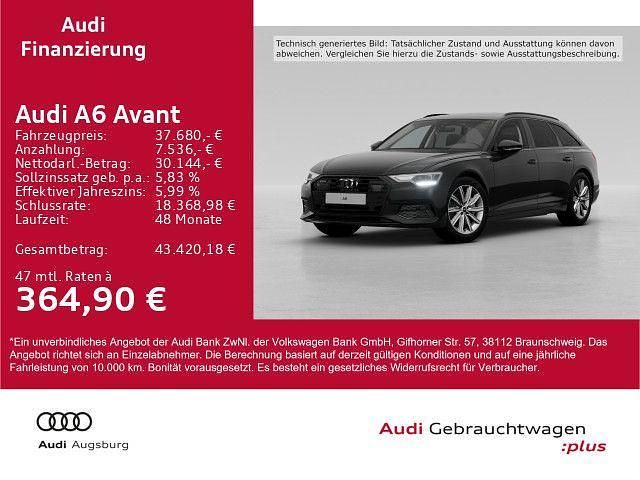 Brillantschwarz Gebraucht 2022 Audi A6 Sport Kombi | 37.680 € (Fairer Preis) - Bild 1/4