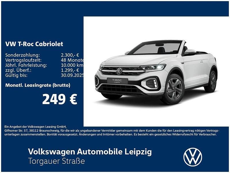 Blau Neu 2025 VW T-Roc Cabriolet R-line Cabrio | 42.490 € (Guter Preis) - Bild 1/3