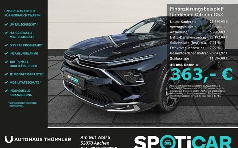 Lackierung schwarz perla nera/ Gebraucht 2022 Citroën C5 X Shine Limousine | 28.990 € (Fairer Preis) - Bild 1/4