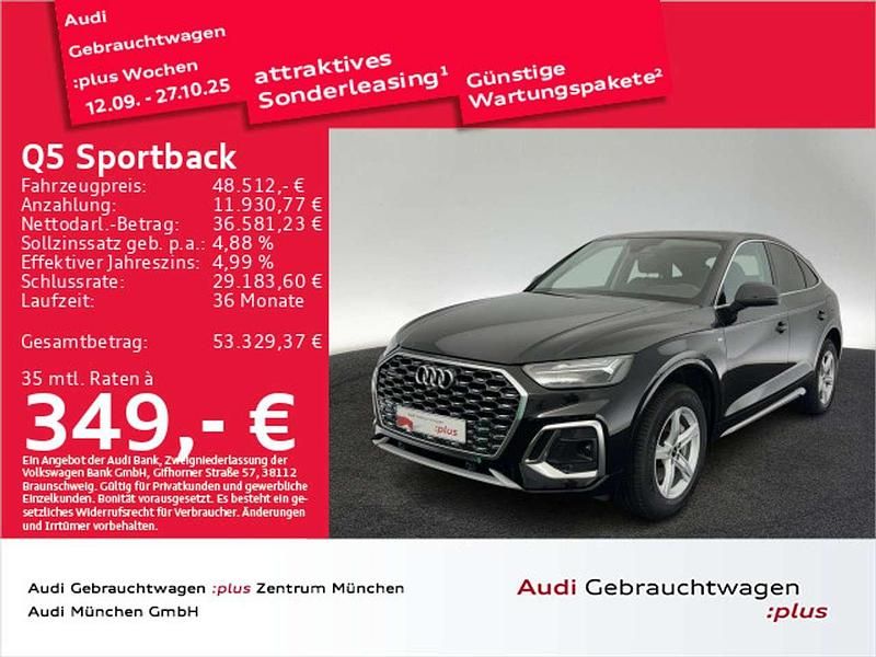 Mythosschwarz metallic Gebraucht 2023 Audi Q5 S-Line SUV | 47.893 € (Etwas zu teuer) - Bild 1/2