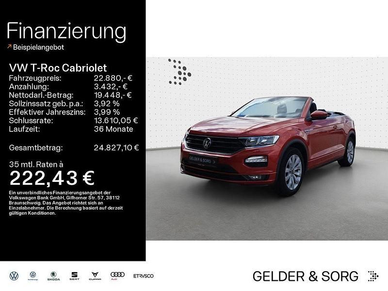 Kings red metallic Gebraucht 2021 VW T-Roc Cabriolet R-line Cabrio | 22.880 € (Guter Preis) - Bild 1/4